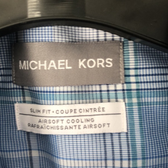 NWT Michael Kors men’s slim fit plaid shirt - Picture 4 of 5